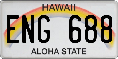 HI license plate ENG688