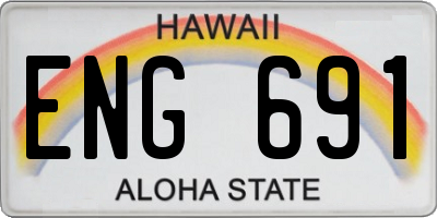 HI license plate ENG691