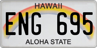 HI license plate ENG695
