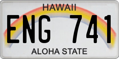 HI license plate ENG741