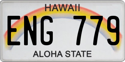 HI license plate ENG779