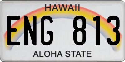 HI license plate ENG813