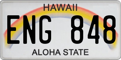 HI license plate ENG848