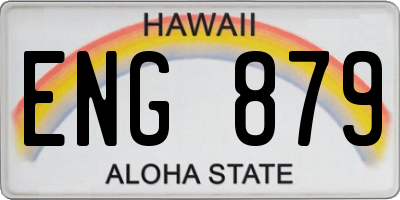 HI license plate ENG879