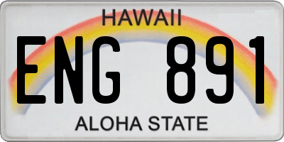 HI license plate ENG891