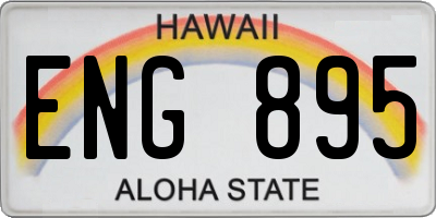 HI license plate ENG895
