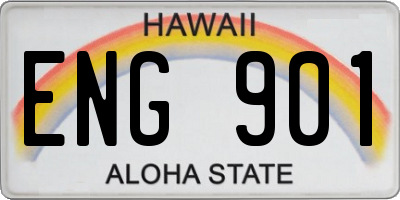 HI license plate ENG901