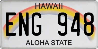 HI license plate ENG948
