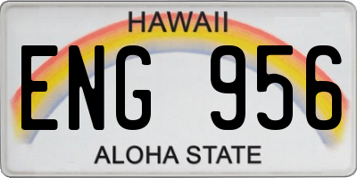 HI license plate ENG956