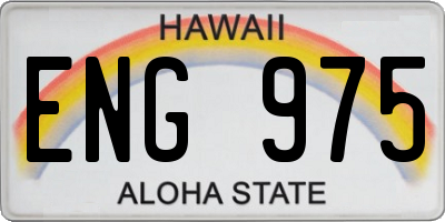 HI license plate ENG975