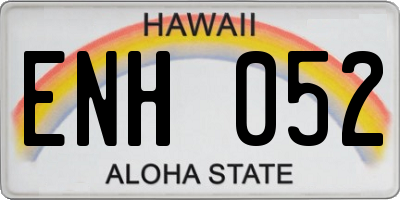 HI license plate ENH052