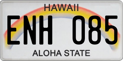 HI license plate ENH085
