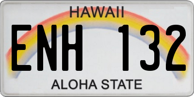 HI license plate ENH132