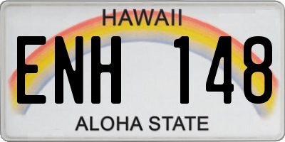 HI license plate ENH148