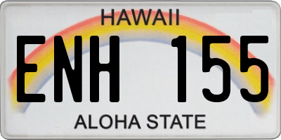 HI license plate ENH155