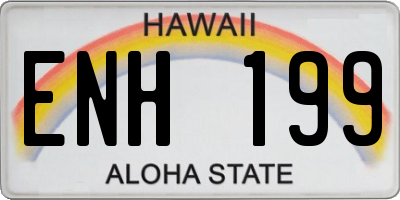 HI license plate ENH199