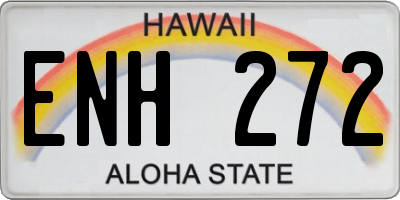 HI license plate ENH272