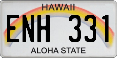 HI license plate ENH331