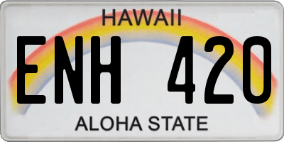 HI license plate ENH420