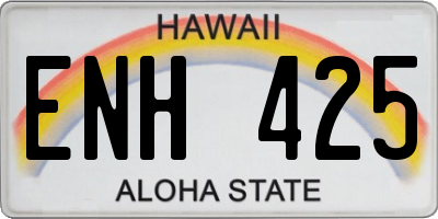 HI license plate ENH425