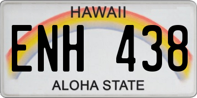 HI license plate ENH438