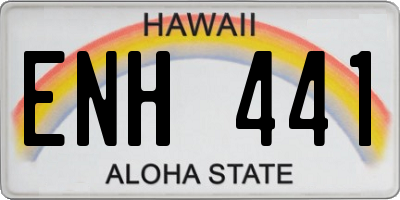 HI license plate ENH441