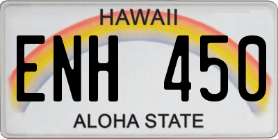 HI license plate ENH450