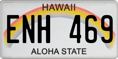 HI license plate ENH469