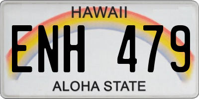 HI license plate ENH479