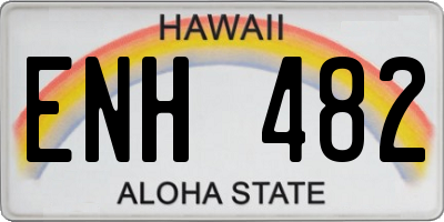 HI license plate ENH482