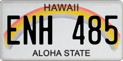 HI license plate ENH485