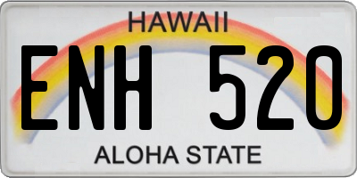 HI license plate ENH520