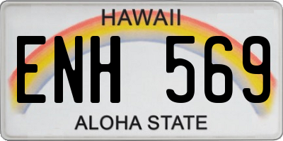 HI license plate ENH569