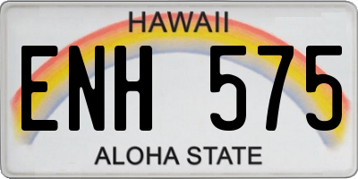 HI license plate ENH575