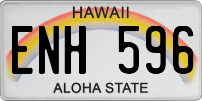 HI license plate ENH596