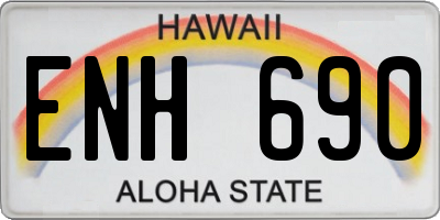 HI license plate ENH690