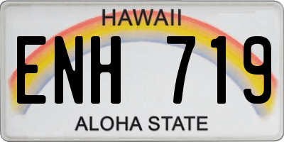 HI license plate ENH719