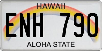 HI license plate ENH790