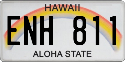 HI license plate ENH811