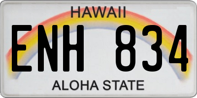 HI license plate ENH834