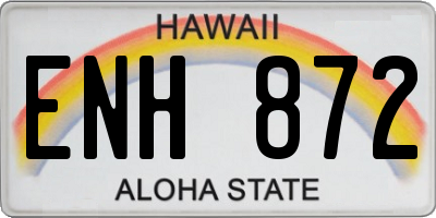 HI license plate ENH872