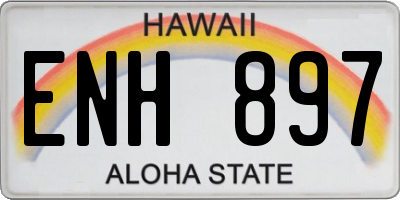 HI license plate ENH897