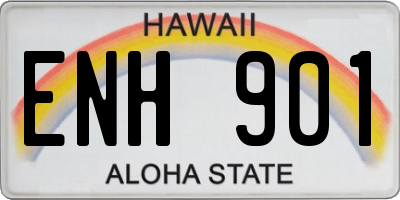 HI license plate ENH901