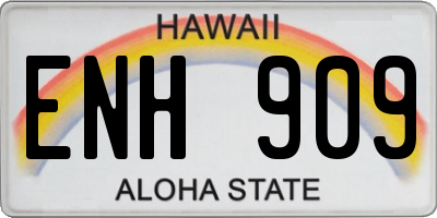 HI license plate ENH909