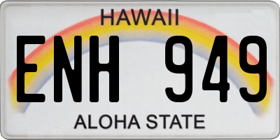 HI license plate ENH949