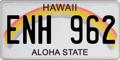 HI license plate ENH962
