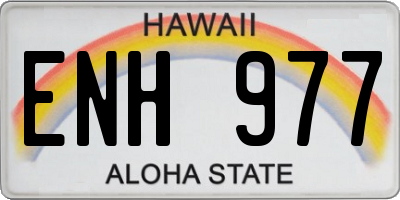 HI license plate ENH977
