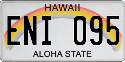 HI license plate ENI095