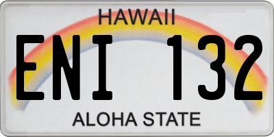 HI license plate ENI132