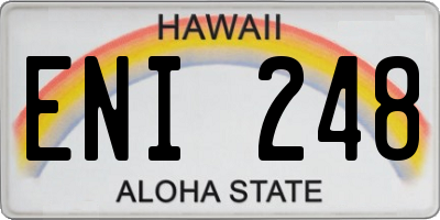 HI license plate ENI248